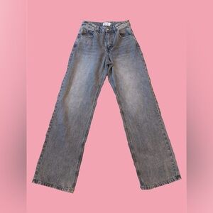 City Beach Straight Leg Mid Rise Grey Jeans